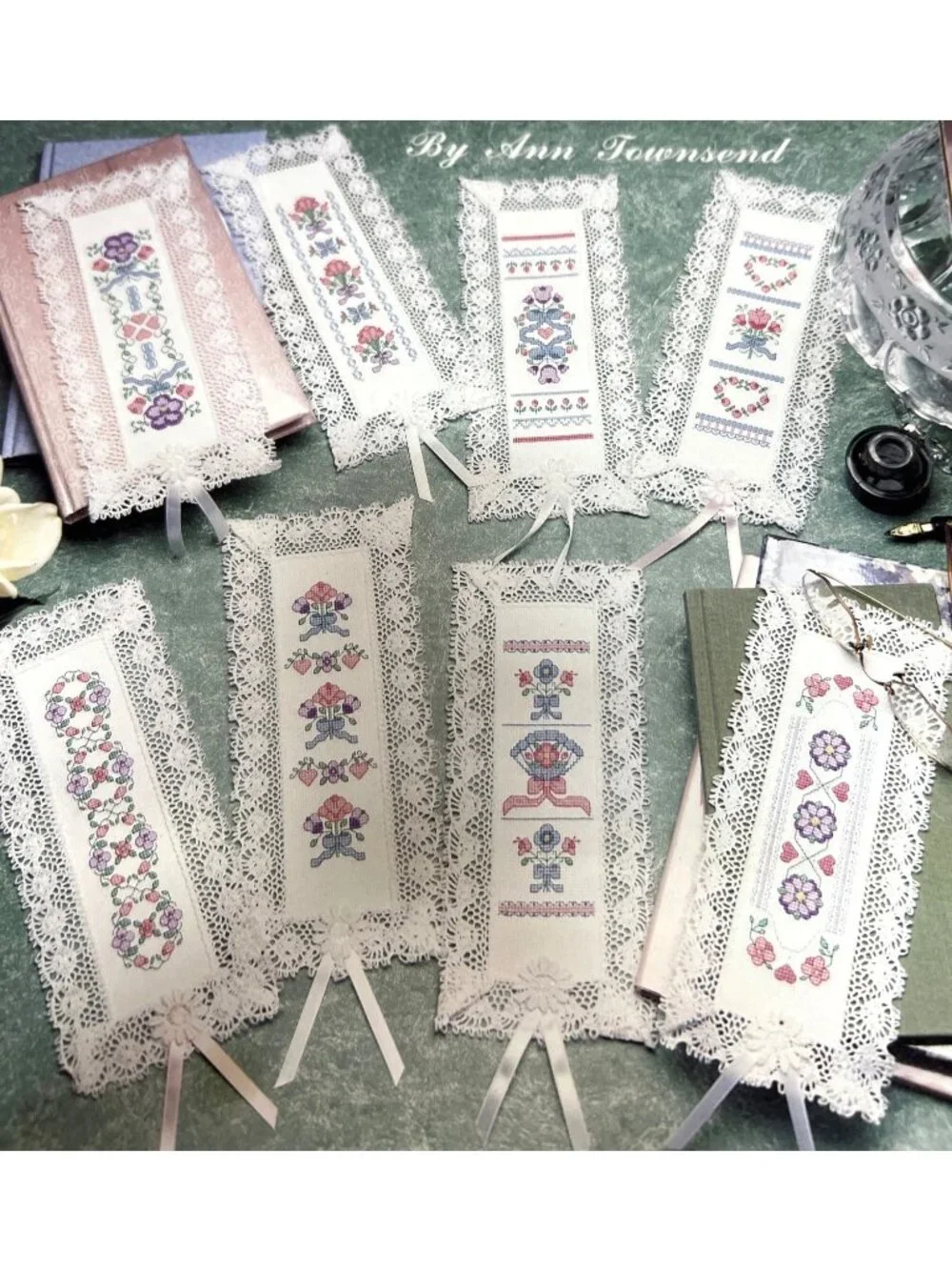 Birthday Bookmarks & Cross Stitch Patterns Leisure Arts Lot Of 4 Leaflets Design